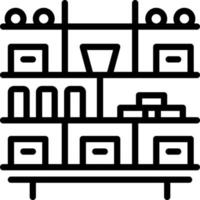 icône de ligne pour organisé vecteur