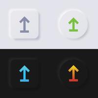 bouton de téléchargement, jeu d'icônes de flèche, conception d'interface utilisateur souple de bouton de neumorphisme multicolore pour la conception Web, interface utilisateur d'application et plus encore, bouton, image vectorielle. vecteur