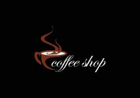 modèle de conception de logo de café abstrait vecteur