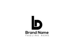 lettre bd abstraite création de logo initial moderne vecteur