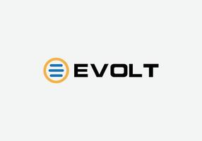 e-volt abstrait e lettre tech minimaliste moderne emblème logo design vecteur