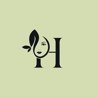 illustration vectorielle de monogramme beauté logo lettre h vecteur