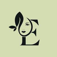 illustration vectorielle du monogramme beauté logo lettre e vecteur