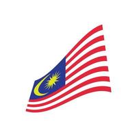 icône du drapeau malaisien, conception de symbole d'illustration vectorielle. vecteur