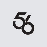 Création de logo monogramme original de 56 lettres vecteur