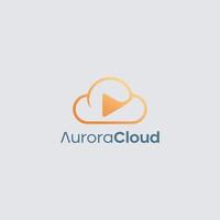 logo play cloud, play et cloud, logo combiné avec style linéaire vecteur