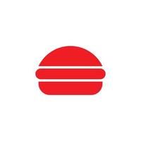 eps10 vecteur rouge poulet burger hamburger icône ou logo abstrait art solide isolé sur fond noir. symbole de restauration rapide dans un style moderne simple et plat pour la conception de votre site Web et votre application mobile
