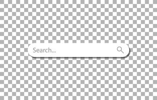 barre de recherche vectorielle eps10, zone de recherche avec ombre sur fond transparent. modèle de conception de vecteur de moteur de recherche