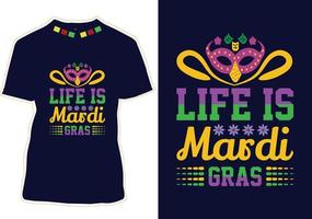 conception de t-shirt mardi gras vecteur