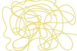 abstrait avec des pâtes ou des spaghettis. motif géométrique abstrait spaghetti. bannière jaune de pâtes. motif abstrait ondulé. illustration vectorielle de pâtes. vecteur