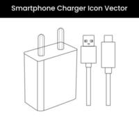 conception d'icône de chargeur de téléphone portable, icône d'adaptateur et vecteur de symboles