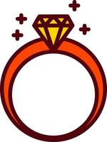 icône de vecteur de bague en diamant