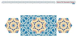 motifs décoratifs géométriques islamiques, collection d'arrière-plan, image vectorielle d'ornement islamique d'arrière-plan vecteur