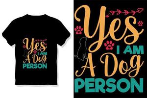 conception de t-shirt de typographie de citations de chien vecteur