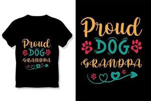 conception de t-shirt de typographie de chien vecteur