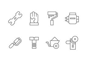 Fait à la main, Bricolage, Bricolage Tools Set Icon vecteur