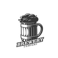 icône de la brasserie de bière, emblème de la société vectorielle, étiquette vecteur