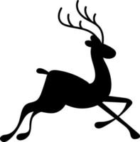 silhouette de cerf. icône isolé d'animal sauvage. vecteur