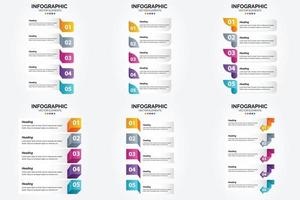 ensemble de conception plate d'infographie d'illustration vectorielle pour la brochure publicitaire et le magazine vecteur