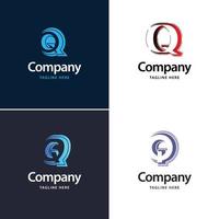 lettre q grand logo pack design création de logos modernes créatifs pour votre entreprise vecteur