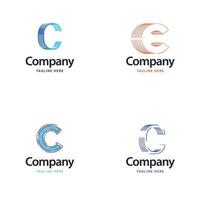 lettre c grand logo pack design création de logos modernes créatifs pour votre entreprise vecteur