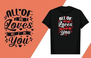 conception de lettrage de typographie d'amour conception de t-shirt de typographie d'amour t-shirt de typographie de la Saint-Valentin vecteur