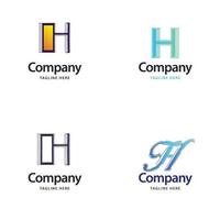 lettre h grand logo pack design création de logos modernes créatifs pour votre entreprise vecteur