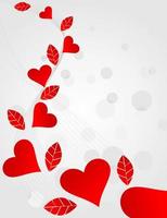 fond d'amour avec des coeurs rouges. une illustration vectorielle vecteur