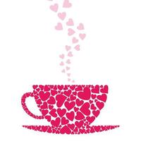 tasse à café avec coeur. illustration vectorielle vecteur