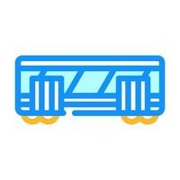 illustration vectorielle d'icône de couleur de wagon de chemin de fer vecteur