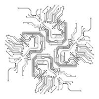 illustration vectorielle de circuit imprimé lignes. texture de la technologie numérique. vecteur