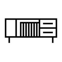 ligne d'icône de bibliothèque isolée sur fond blanc. icône noire plate mince sur le style de contour moderne. symbole linéaire et trait modifiable. illustration vectorielle de trait parfait simple et pixel. vecteur