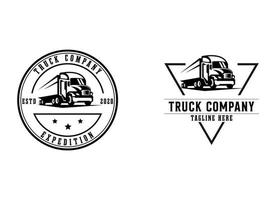 modèle de conception de logo de camion. vecteur