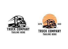 modèle de conception de logo de camion. vecteur