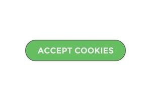 accepter les modèles de bannières Web de bouton de cookies. illustration vectorielle vecteur