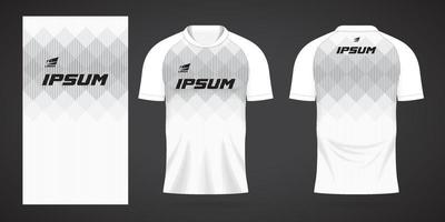 modèle de conception de maillot de chemise de sport blanche vecteur