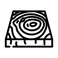 illustration vectorielle d'icône de ligne de plancher en bois vecteur