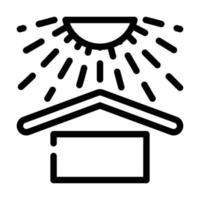 illustration vectorielle de l'icône de la ligne de protection contre la chaleur vecteur