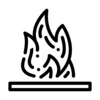 illustration vectorielle d'icône de ligne de conteneur inflammable vecteur