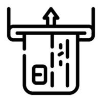 carte accepter l'icône de la ligne illustration vectorielle vecteur