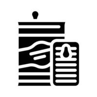 illustration vectorielle d'icône de glyphe de département de conserves et d'aliments en conserve vecteur