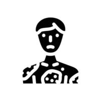 psoriasis peau maladie glyphe icône illustration vectorielle vecteur