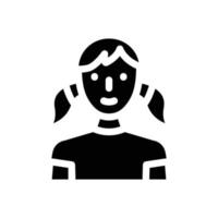 jeune femme glyphe icône illustration vectorielle vecteur
