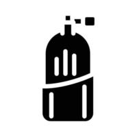 illustration vectorielle d'icône de glyphe de bouteille d'oxygène vecteur