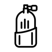 illustration vectorielle d'icône de ligne de bouteille d'oxygène vecteur