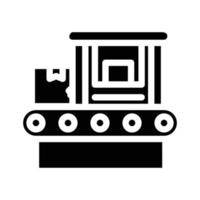 convoyeur ligne glyphe icône illustration vectorielle vecteur