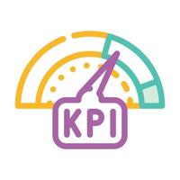 illustration vectorielle de l'icône de couleur de gestion d'entreprise kpi vecteur