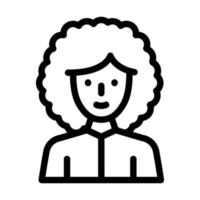 femme afro-américaine ligne icône illustration vectorielle vecteur