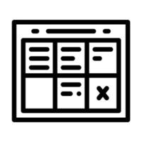 calendrier pour la planification de l'illustration vectorielle de l'icône de la ligne de réunion vecteur