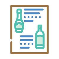 menu vin couleur icône illustration vectorielle vecteur